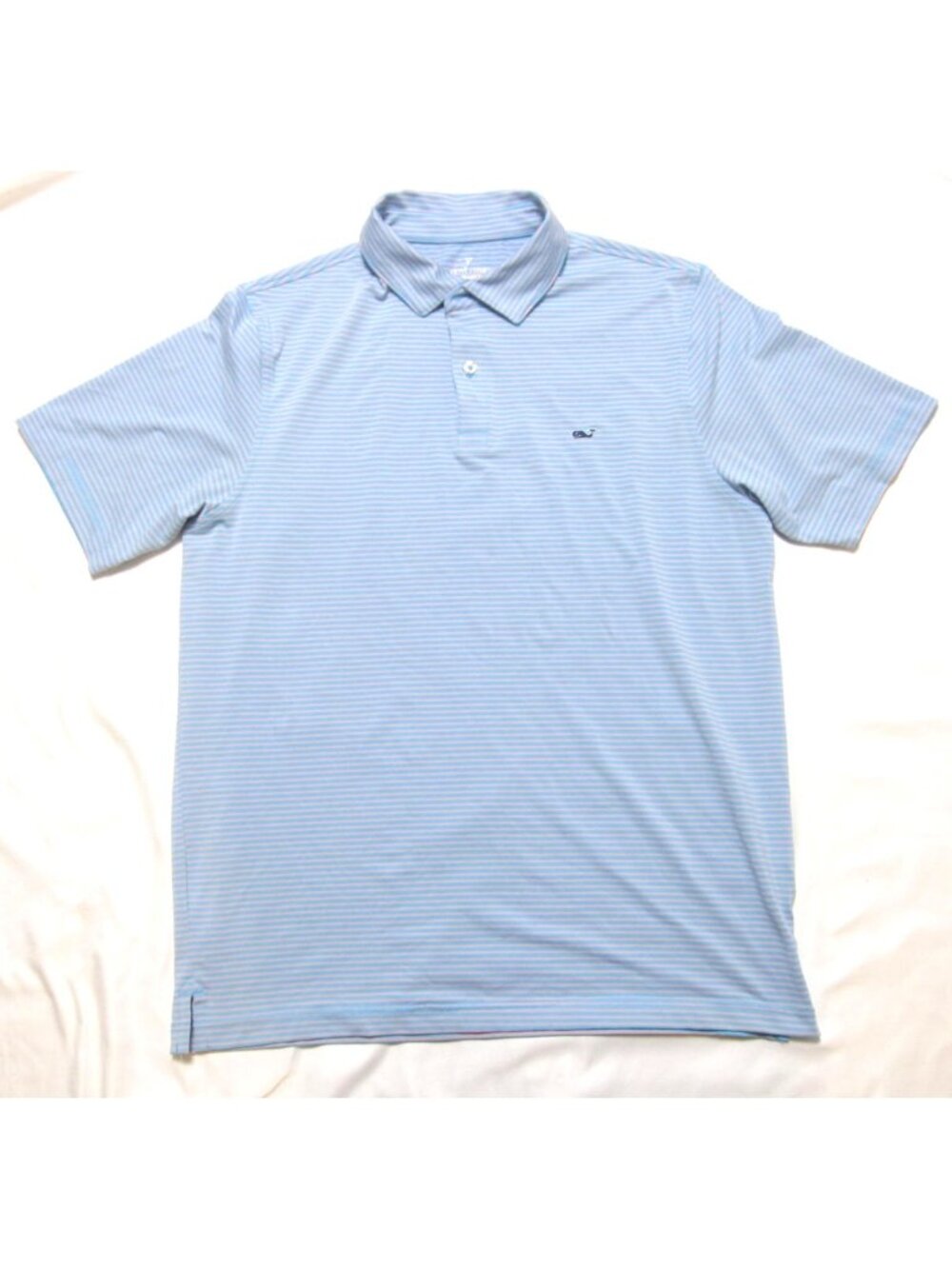 Vineyard Vines Bradley Sz M Stripe Sankaty Polo Stretch Country Club Coastal Ivy